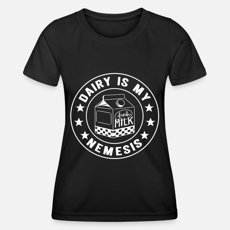 Lactose intolerance Lactose intolerant - Women's Functional T-Shirt - black