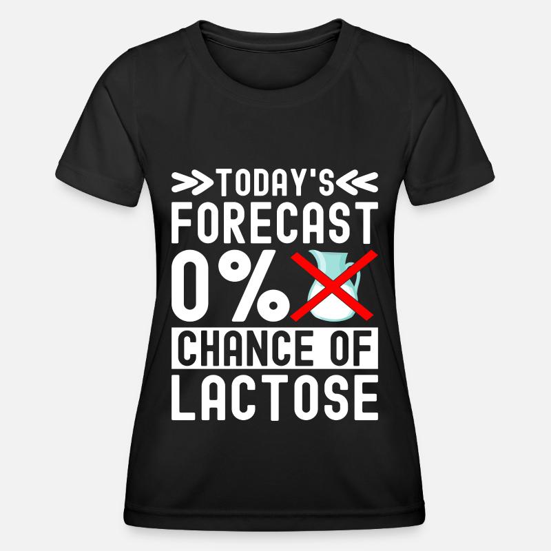 Lactose intolerance Lactose intolerant - Women's Functional T-Shirt - black