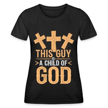 Christ Réformé Chrétien Dieu Théologie - T-shirt sport Femme - noir - Devant - AI Model Female 172 light (172cm)