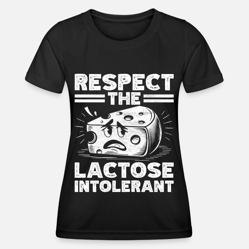 Lactose intolerance Lactose intolerant - Women's Functional T-Shirt - black