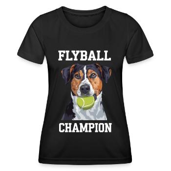 Flyball Sports canins - T-shirt sport Femme - noir - Devant - AI Model Female 172 light (172cm)