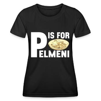 Pelmeni Russian Cuisine - Women's Functional T-Shirt - black - Front - AI Model Female 172 light (172cm)