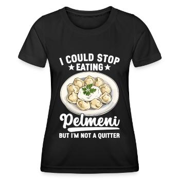 Pelmeni Russian Cuisine - Women's Functional T-Shirt - black - Front - AI Model Female 172 light (172cm)