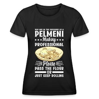 Pelmeni Russian Cuisine - Women's Functional T-Shirt - black - Front - AI Model Female 172 light (172cm)