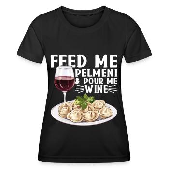 Pelmeni Russian Cuisine - Women's Functional T-Shirt - black - Front - AI Model Female 172 light (172cm)