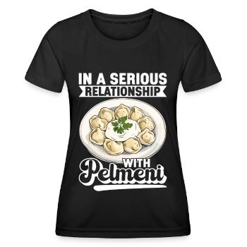 Pelmeni Russian Cuisine - Women's Functional T-Shirt - black - Front - AI Model Female 172 light (172cm)