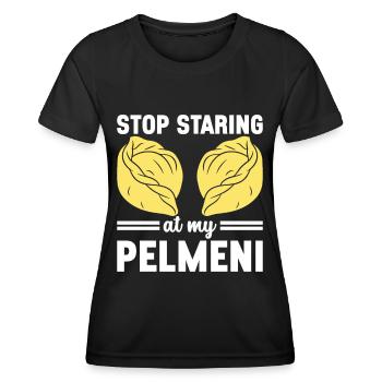 Pelmeni Russian Cuisine - Women's Functional T-Shirt - black - Front - AI Model Female 172 light (172cm)