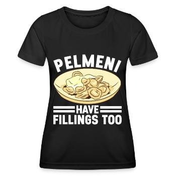Pelmeni Russian Cuisine - Women's Functional T-Shirt - black - Front - AI Model Female 172 light (172cm)