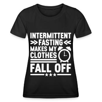 Jeûne intermittent Jeûne intermittent - T-shirt sport Femme - noir - Devant - AI Model Female 172 light (172cm)