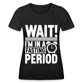 Jeûne intermittent Jeûne intermittent - T-shirt sport Femme - noir - Devant - AI Model Female 172 light (172cm)