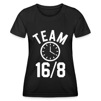 Jeûne intermittent Jeûne intermittent - T-shirt sport Femme - noir - Devant - AI Model Female 172 light (172cm)