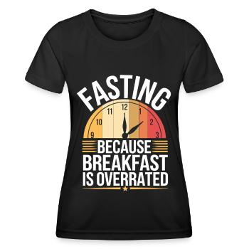 Jeûne intermittent Jeûne intermittent - T-shirt sport Femme - noir - Devant - AI Model Female 172 light (172cm)