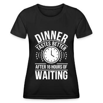 Intermittent fasting Intermittent fasting - Women's Functional T-Shirt - black - Front - AI Model Female 172 light (172cm)