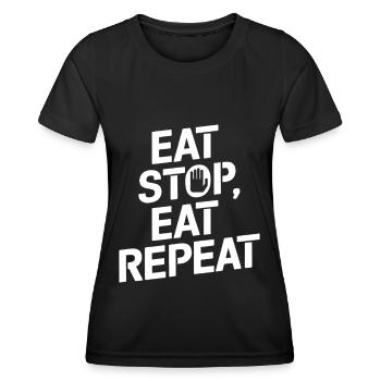 Jeûne intermittent Jeûne intermittent - T-shirt sport Femme - noir - Devant - AI Model Female 172 light (172cm)