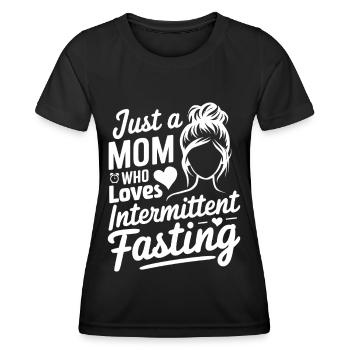 Jeûne intermittent Jeûne intermittent - T-shirt sport Femme - noir - Devant - AI Model Female 172 light (172cm)