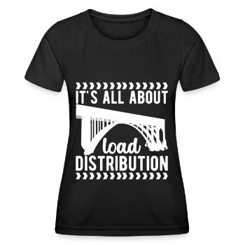 Ingénieur des ponts Construction de ponts - T-shirt sport Femme - noir - Devant - AI Model Female 172 light (172cm)