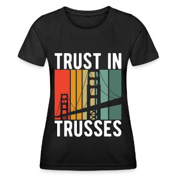 Ingénieur des ponts Construction de ponts - T-shirt sport Femme - noir - Devant - AI Model Female 172 light (172cm)