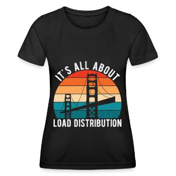 Ingénieur des ponts Construction de ponts - T-shirt sport Femme - noir - Devant - AI Model Female 172 light (172cm)