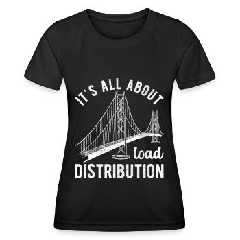 Ingénieur des ponts Construction de ponts - T-shirt sport Femme - noir - Devant - AI Model Female 172 light (172cm)
