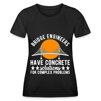 Ingénieur des ponts Construction de ponts - T-shirt sport Femme - noir - Devant - AI Model Female 172 light (172cm)