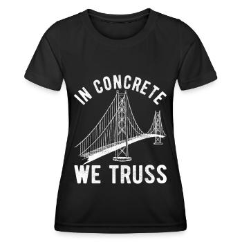 Ingénieur des ponts Construction de ponts - T-shirt sport Femme - noir - Devant - AI Model Female 172 light (172cm)