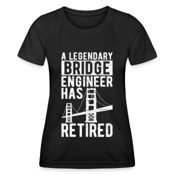 Ingénieur des ponts Construction de ponts - T-shirt sport Femme - noir - Devant - AI Model Female 172 light (172cm)
