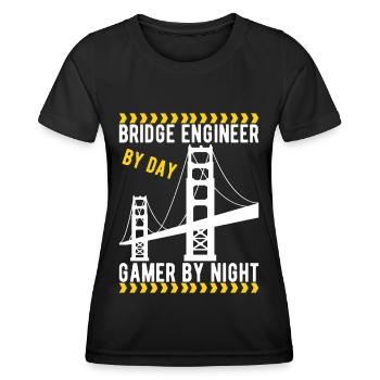 Bridge Engineer Bridge Construction - Women's Functional T-Shirt - black - Front - AI Model Female 172 light (172cm)