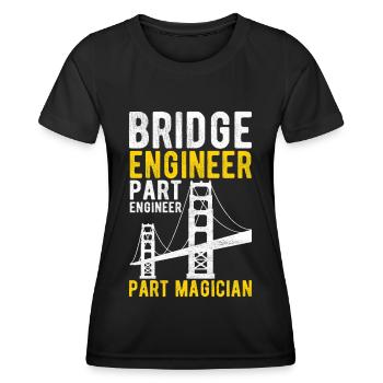 Ingénieur des ponts Construction de ponts - T-shirt sport Femme - noir - Devant - AI Model Female 172 light (172cm)