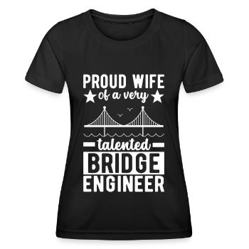 Bridge Engineer Bridge Construction - Women's Functional T-Shirt - black - Front - AI Model Female 172 light (172cm)