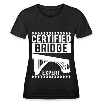 Bridge Engineer Bridge Construction - Women's Functional T-Shirt - black - Front - AI Model Female 172 light (172cm)