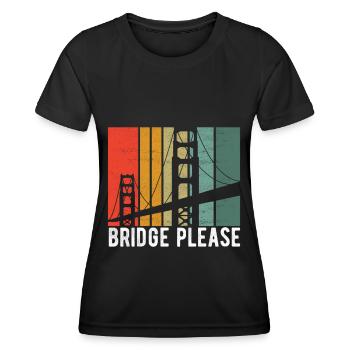 Ingénieur des ponts Construction de ponts - T-shirt sport Femme - noir - Devant - AI Model Female 172 light (172cm)