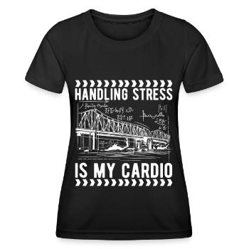 Ingénieur des ponts Construction de ponts - T-shirt sport Femme - noir - Devant - AI Model Female 172 light (172cm)