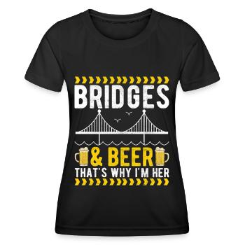 Ingénieur des ponts Construction de ponts - T-shirt sport Femme - noir - Devant - AI Model Female 172 light (172cm)