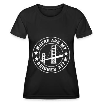 Bridge Engineer Bridge Construction - Women's Functional T-Shirt - black - Front - AI Model Female 172 light (172cm)
