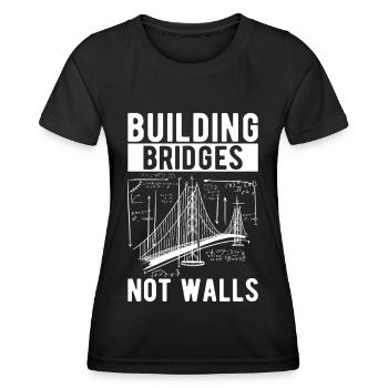 Bridge Engineer Bridge Construction - Women's Functional T-Shirt - black - Front - AI Model Female 172 light (172cm)
