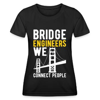 Bridge Engineer Bridge Construction - Women's Functional T-Shirt - black - Front - AI Model Female 172 light (172cm)
