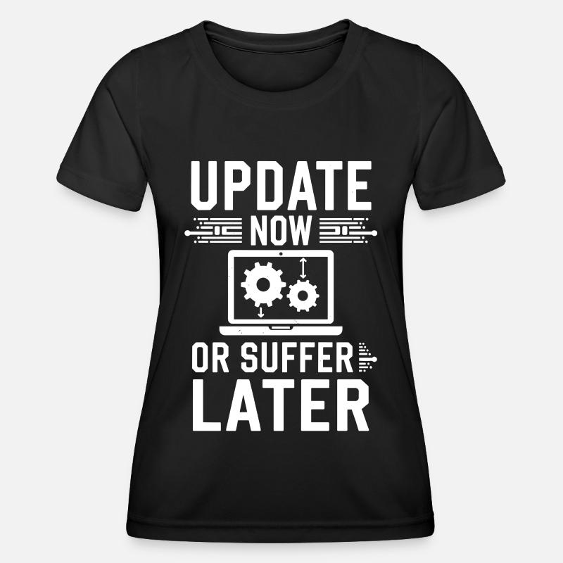 Support Administrateur Nerd Computer Tech - T-shirt sport Femme - noir