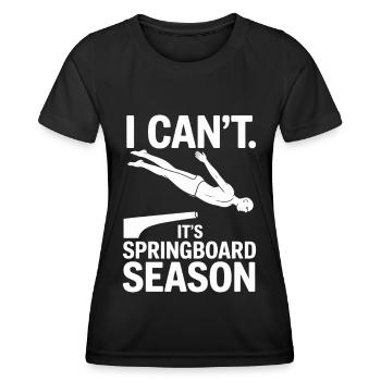 Kunstspringen Turmspringer Sprungbrett - Frauen Funktions-T-Shirt - Schwarz - Vorne - AI Model Female 172 light (172cm)