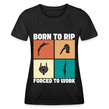 Kunstspringen Turmspringer Sprungbrett - Frauen Funktions-T-Shirt - Schwarz - Vorne - AI Model Female 172 light (172cm)