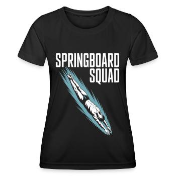 Kunstspringen Turmspringer Sprungbrett - Frauen Funktions-T-Shirt - Schwarz - Vorne - AI Model Female 172 light (172cm)