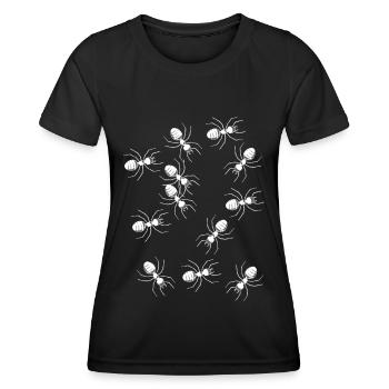 Ameisen Ameise Insekt Insekten Schädlinge Phobie - Frauen Funktions-T-Shirt - Schwarz - Vorne - AI Model Female 172 light (172cm)