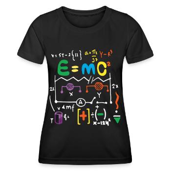 Physik Relativitätstheorie Formel - Frauen Funktions-T-Shirt - Schwarz - Vorne - AI Model Female 172 light (172cm)