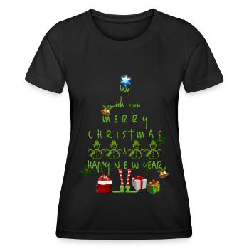 Weihnachten Weihnachten Weihnachten Weihnachten - Frauen Funktions-T-Shirt - Schwarz - Vorne - AI Model Female 172 light (172cm)