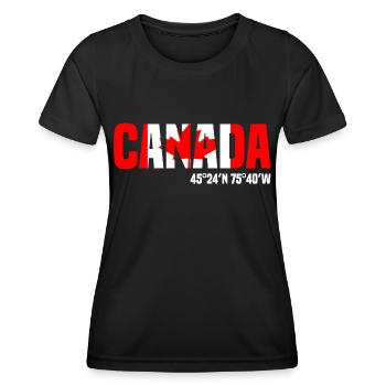 Canada - T-shirt sport Femme - noir - Devant - AI Model Female 172 light (172cm)