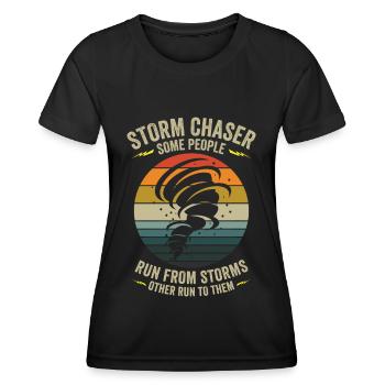 Storm Hunter Tornadoes Storm Chaser Cadeau - T-shirt sport Femme - noir - Devant - AI Model Female 172 light (172cm)