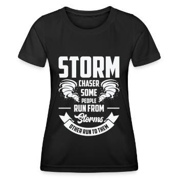 Storm Hunter Tornados Storm Chaser Cadeau - T-shirt sport Femme - noir - Devant - AI Model Female 172 light (172cm)