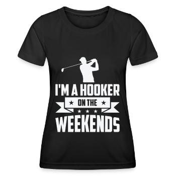 Golf Golfeur Balle de golf Golfeurs Clubs de golf - T-shirt sport Femme - noir - Devant - AI Model Female 172 light (172cm)