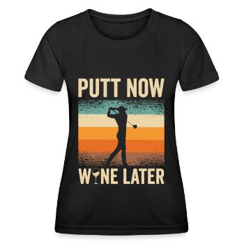 Golf Golfer Golfball Golfspieler Golfschläger - Frauen Funktions-T-Shirt - Schwarz - Vorne - AI Model Female 172 light (172cm)