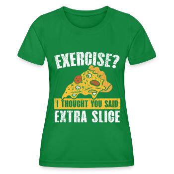 Exercice Je pensais que vous avez dit: Tranche supplémentaire P - T-shirt sport Femme - vert - Devant - AI Model Female 172 dark (172cm)