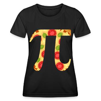 Pizza Pi Cuisine Italienne Mangeur de Pizza Mathemati - T-shirt sport Femme - noir - Devant - AI Model Female 172 light (172cm)